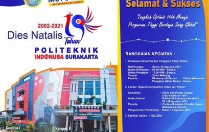 19th Anniversary of Polytechnic Indonusa Surakarta