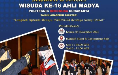 XVI Graduation of the Polytechnic Indonusa Surakarta